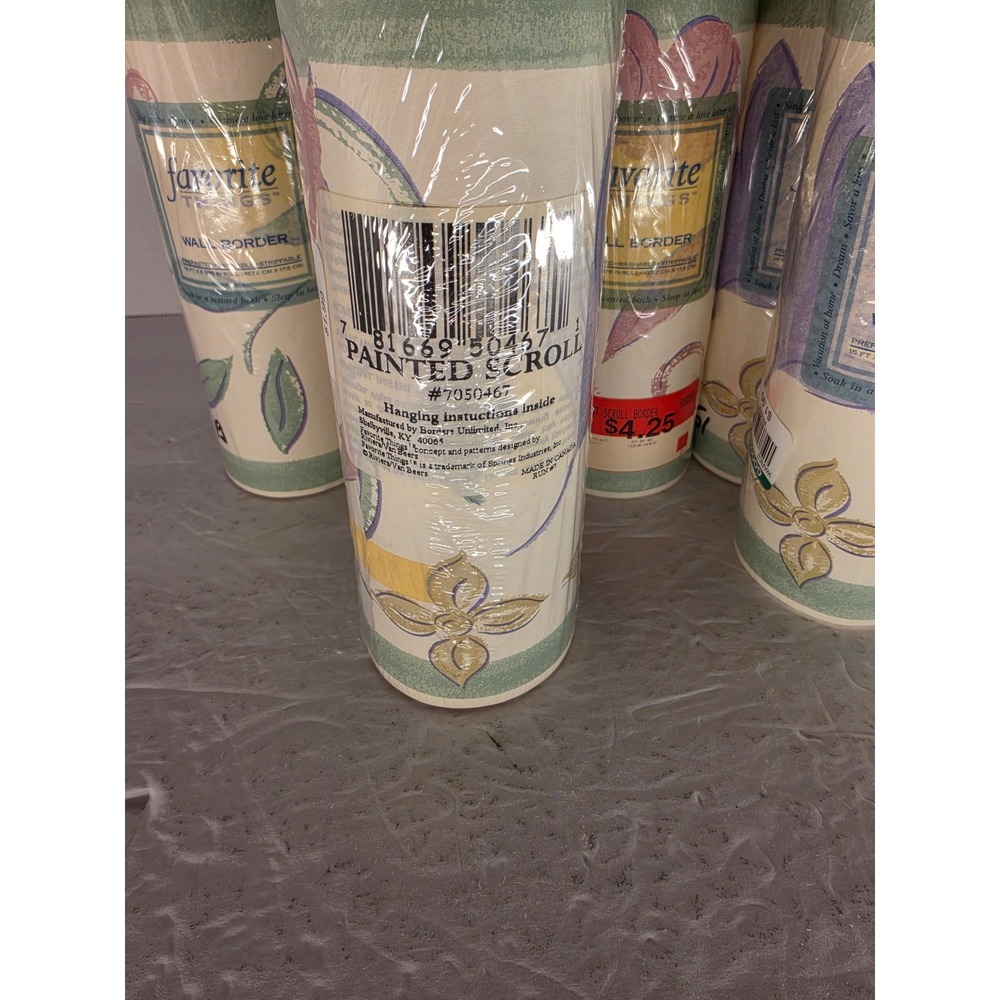 Favorite Things Painted Scroll Wall Border Lot of 6 Rolls #7050467 New Sealed - Picture 8 of 8